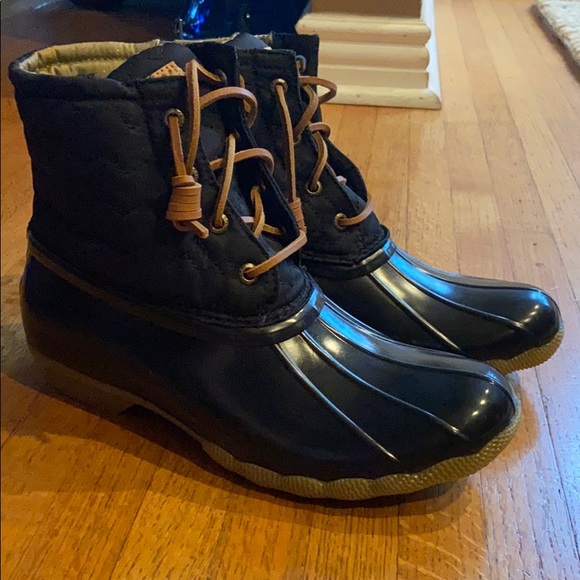 sperry chevron quilted duck boots